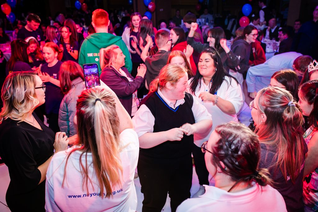 Group of people dancing on a dance floor