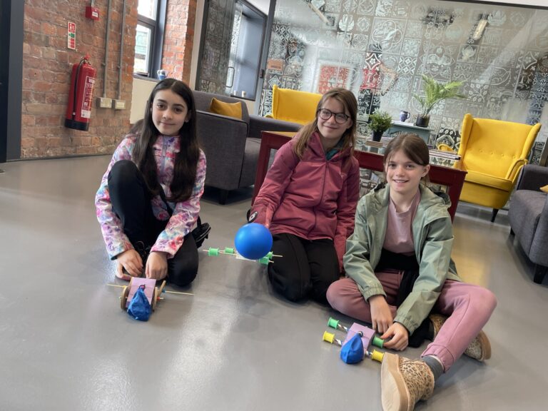 Young people engaging in engineering